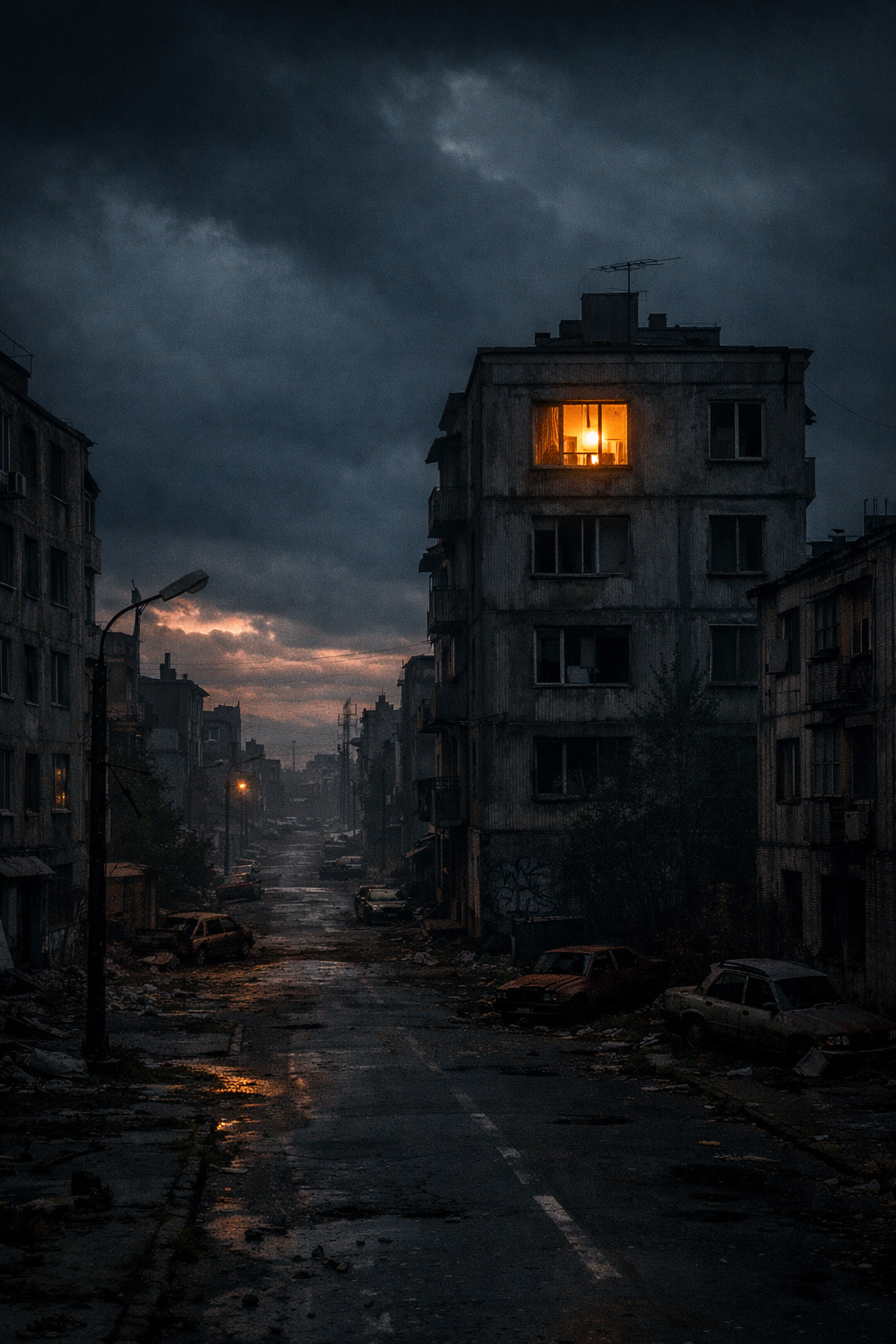 The Last Light in the Abandoned City