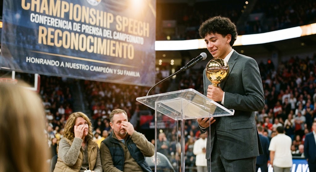 Adopté al hijo de mi mejor amigo cuando lo abandonó: 14 años después, su discurso en el campeonato me hizo llorar
