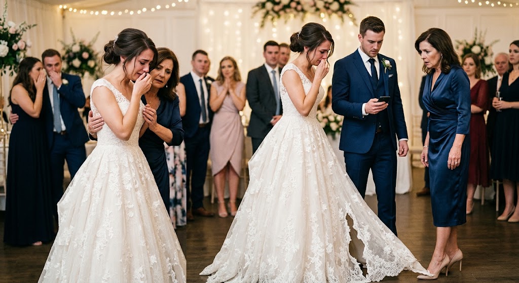 Mi suegra destrozó mi vestido de novia delante de todos, pero mi marido mostró una foto que la dejó sin palabras